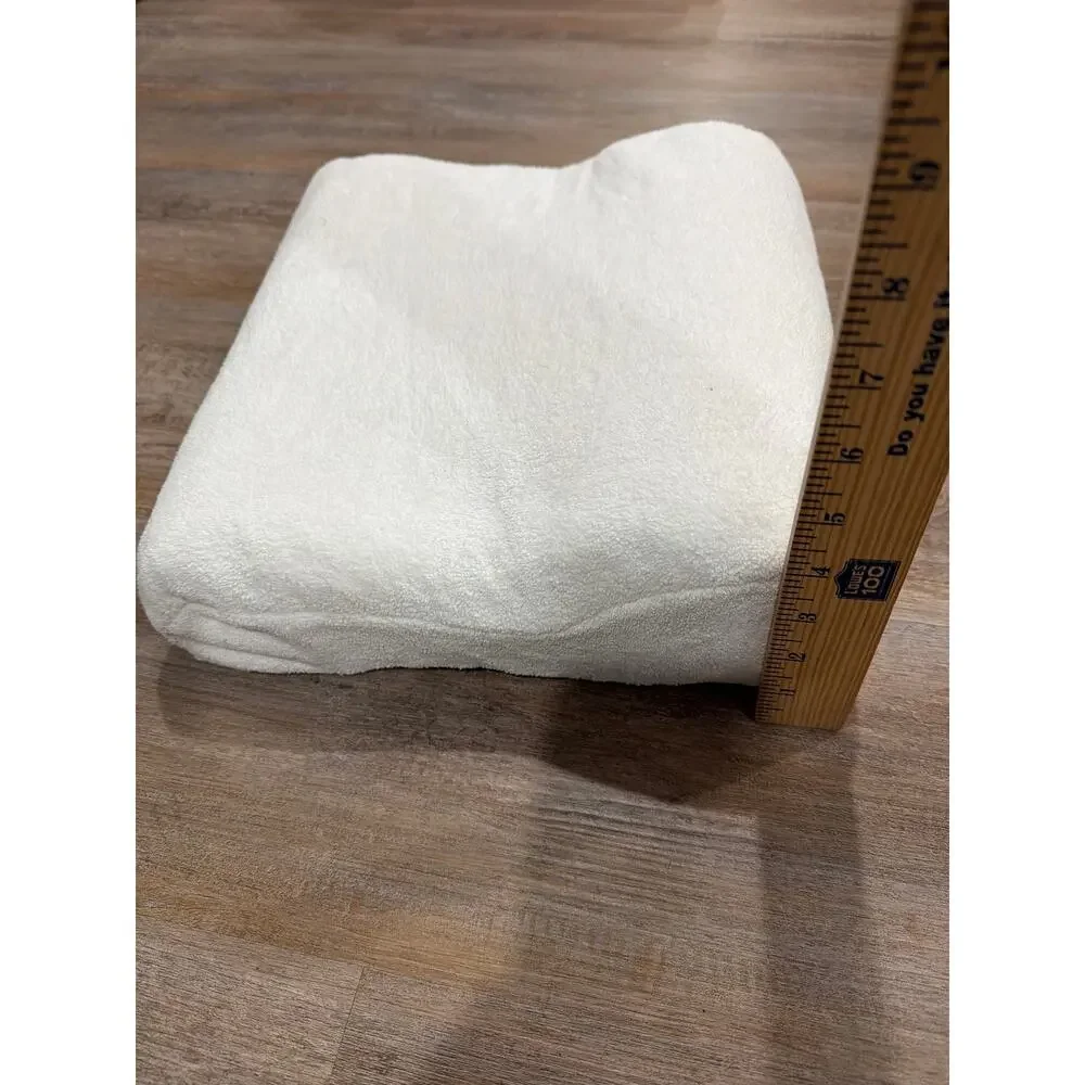 MICRODRY White Terry Cloth Cushioned Bath Pillow Spa Head & Neck Support